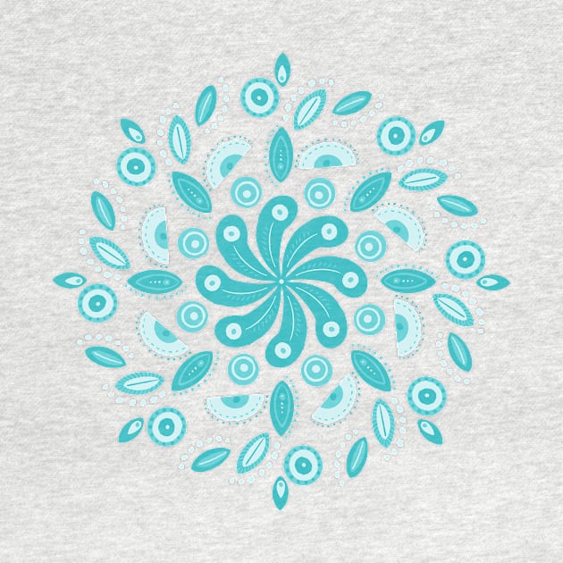 Blue coastal mandala by Home Cyn Home 